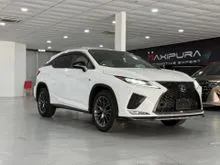 MARK LEVINSON 2021 Lexus RX 300 2.0 F Sport - REAR ELECTRIC SEAT - FULL SPEC - RED LEATHER - PANORAMIC ROOF - 360 CAMERA - BSM - READY STOCK