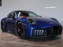 2025 Porsche 911 3.6 Carrera GTS Coupe Gentian Blue, HD Matrix LED Headlights, BOSE Sound System, Bordeaux Red Interior, 18 Way Adaptive Sport Seat