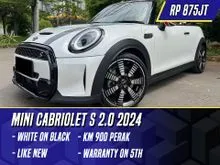2023 MINI Cabrio 2.0 Cooper S Convertible White on Black Putih Cabriolet Soft Top