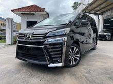 2018 Toyota Vellfire 2.5 ZG Edition MPV**3 LED**SHOWROOM CONDITION**PREMIUM WARRANTY**