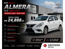 2018 Nissan Almera 1.5 E Tomei Spec Bulanan Rendah Senang Lulus