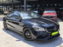 2017 Mercedes-Benz CLA45 2.0 AMG (A) YELLOW NIGHT EDITION FACELIFT 4MATIC, SUNROOF, HARMAN KARDON, RACE MODE, BLIND SPOT ASSIST, W117 FREE WRTY  Coupe
