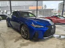 2021 Lexus IS 300 2.0 F Sport Sedan,GRADE 4,12K KM,BLACK INTERIOR DIGITAL METER,2021 UNREG