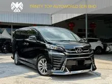 2016 Toyota Vellfire 2.5 Z Golden Eyes Modellista. Sunroof, Reverse Camera, Power Boot, Rear Entertainment.