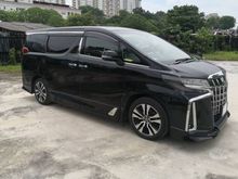 2018 TOYOTA ALPHARD 2.5 SC , FULL SET ALPINE BIG MONITOR , ORI TRD BODYKIT , 3 EYES LED LAMP , 2018 UNREGISTER