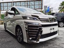 2018 Toyota Vellfire 2.5 Z G Edition MPV SUNROOF JBL 4 CAM FULL SPECS DIM BSM