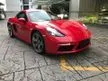 Recon 2019 Porsche 718 2.0 Cayman Coupe UNREGISTERED ORIGINAL 10,000KM MILEAGE SPORT CHRONO PACKAGE SPORT EXHAUST SYSTEM PDLS PLUS NEGO.. ON NEAREST OFFER