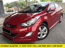 HYUNDAI ELANTRA 1.6 HIGH SPEC (A) P/START K/LESSS LEATHER SEAT L/MILES