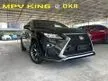Recon 2018 Lexus RX300 2.0 F Sport ACTUAL CAR FULLY LOADED PANORAMIC ROOF AWD BSM LKA HUD 3 LED RED INTERIOR JAPAN UNREG