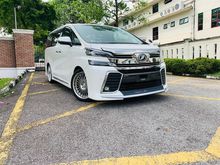 PRICE CAN NEGO!!! 2.5 ZG Toyota Vellfire UNREGISTER!!! FULL MODELISTAR BODYKIT , PRE-CRASH SAFETY BRAKE SYSTEM , SUNROOF, PILOT SEAT , NEW STOCK!!!