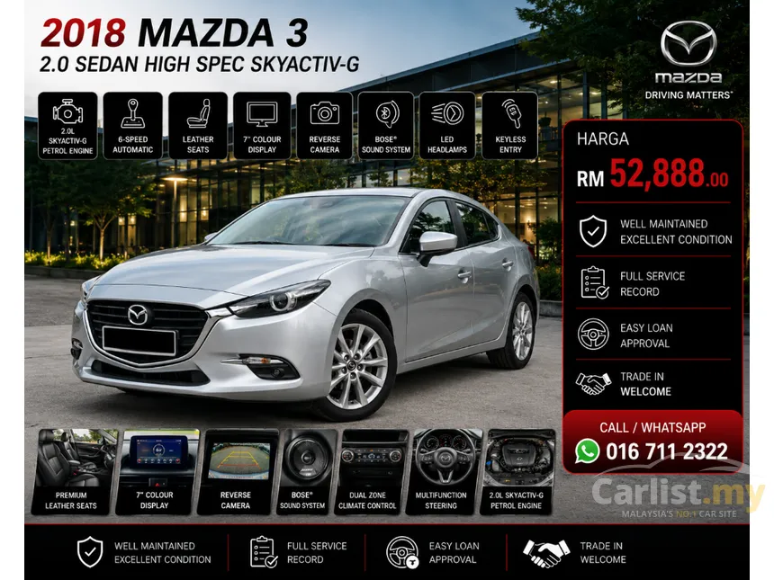 2018 Mazda 3 SKYACTIV-G High Sedan