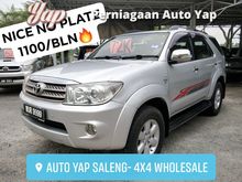 2010 TOYOTA FORTUNER 2.7(A)NICE PLATE NO 9999 100% ONE OWNER VERY LOW MILEAGE