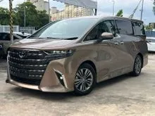 2025 Toyota Alphard 2.5 Z, 5A/4,5k MILEAGE, BRONZE COLOUR, SIDE STEP, PILOT SEAT, POWER BOOT, PRE CRASH LDA, HEAD UP DISPLAY, 360 SURROUND CAMERA, ELE