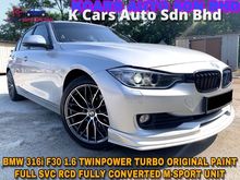BMW 316i 1.6 TWIN POWER TURBO ORI PAINT FULLY CONVERTED M-SPORT