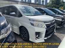 2016 Toyota Voxy 2.0 ZS Kirameki ** ALPINE DVD PLAYER / EXTRA SPEAKERS / HOME THEATRE ** FREE 5 YEAR WARRANTY ** FREE TINTED **