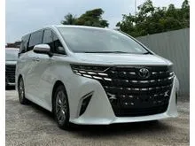 2024 Toyota Alphard 2.5 Z 7-Seater MPV GRADE 5A**SIDE STEP**REAR MONITOR**SUNROOF**HUD**DIM**360 CAM**WIRELESS CHARGER**AGH40**PRICE NEGO