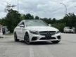 Recon 2019 Mercedes Benz C200 AMG LINE 1.5T VERY HIGH SPEC LOW MILEAGE (BURMESTER Sound System, HUD, BSM, Full Red Leather Seats)
