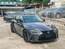2021 Lexus IS 300 2.0 F Sport Mode Black Sedan - Grade 5A, 19 Inch BBS Rim, 360 Surround View Camera, 3-Eyes LED Headlights, Sunroof