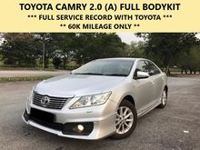 2014 TOYOTA CAMRY 2.0 (A) FULL BODYKIT FULL SERVICE RECORD WITH TOYOTA 60K MILEAGE ONLY