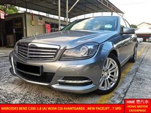 Mercedes-Benz C200 CGI 1.8 Avantgarde W204 New Facelift , CKD Local, 7 Speed ** 1 Owner **