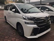 2016 Toyota Vellfire 2.5 ZG PearlWhite(UNREG)(Low Mileage)(Local AP) (Accident Free) (2 PwrDoor, Reverse Cam, ALPINE System) (CALL NOW) (YR END OFFER)