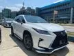 Used 2016 Lexus RX200t 2.0 F Sport Full Spec SUV - Cars for sale