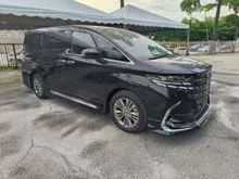 2023 Toyota Alphard 2.5 Z / GRADE 5A / 3K KM ONLY / ORI JAPAN MODELISTA BODYKIT / NOONROOF / 360 CAMERA / ROOF MONITOR / HUD / DIM / BSM / 2024 UNREG