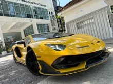DEEPSEEK YELLOW PRE OWNED 2013/2013 LAMBORGHINI AVENTADOR 6.5 LP 700-4 COUPE IMPORTED NEW BY LAMBORGHINI MALAYSIA MANUFACTURED IN 2014 CUSTOMS  SVJ