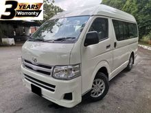 2013 Toyota Hiace 2.5 Window Van / 3 YEARS UNLIMITED MILEAGE WARRANTY / TOP CONDITION / BEST FOR COMPANY / 12 LIMITED SEATER / 9 YEARS LOAN