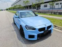 (9k-Km Genuine LOW Mileage, Grade 5A, Provide Warranty) 2024 BMW M2 3.0 Coupe 453Hp Harman Kardon, Driver Attention Camera, HUD, Sport Exhaust. M3 M4