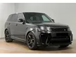 Recon 2021 Land Rover Range Rover Sport SVR 5.0 V8 Supercharged SUV Full Black Leather Seats Panoramic Roof Meridian Surround Sound System
