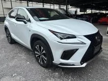 2021 Lexus NX 300 2.0 F Sport Unregistered with MAX LOAN, CASH REBATE, Sunroof, Red & Black Leather Seats, 8 YEARS Warranty