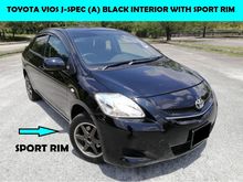TOYOTA VIOS J-SPEC (A) BLACK INTERIOR , SPORT RIM , TRD SPORT , TIP TOP , ONE OWNER , LOWER PRICE