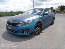 2014 Kia Optima K5 2.0 Sedan 1 VVIP OWNER CARBON FIBRE MODIFIED EXTERIOR SPOILER PRICE WORTHY MATT OCEAN BLUE STICKER INFINITY SOUND SYSTEM 1 OWNER