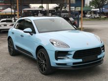 2019 Porsche Macan S 3.0 V6 Turbocharged PDK, FACELIFT MODEL, FROZEN BLUE, PCM, PDLS, LANE KEEP ASSIST, REVERSE CAMERA, POWER BOOT, READY STOCK