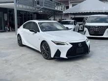 2022 Lexus IS 300 2.0 F Sport Sedan/ GRADE 4.5B/ MODE BLACK GLITTER/ ORANGE CALIPER/ ELECTRONIC SEATS/ MEMORY SEATS/ VENDILATED SEATS/ BSM/ 360 CAMERA