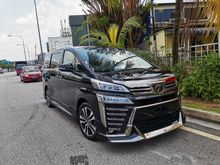 O.T.R Price* Genuine Mileage* 3-Years Warranty* 2019 Toyota Vellfire 2.5 MPV ZG Full Spec With Original BodyKits* Highest Grade Car* Alphard SC