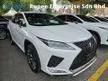 Recon 2020 Lexus RX300 2.0 F Sport Sunroof 3 zlED Blind Spot Monitor Japaj High Grade Car 5 Years Warranty Head Up Display Aircond Seats Unregistered