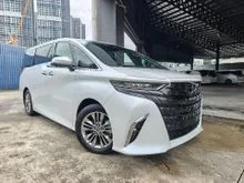 2024 Toyota Alphard 2.5 Z Grade 5A Sun Roof 4Cam360View PCS LTA BSM DIM Roof Monitor Pilot Seat Full Leather Power Boot Side Step Unregister
