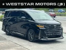 2025 Toyota Vellfire 2.4 Z Premier Black Int Mileage 22k km Grade 5A DIM Side Step FREE 5 YRS TOYOTA DEALER WARRANTY