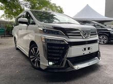 2018 Toyota Vellfire 2.5 ZG JBL (PROMOTION PRICE ) SUNROOF ,MODELLISTA BODYKIT ,360 CAMERA ,BLIND SPOT ,LKA ,DIM ,PRE CRASH ,PILOT SEATS UNREG