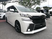 2015 Toyota Vellfire 2.5 ZA SUNROOF BIG MONITOR FULL COVER LEATHER SEAT UNREG