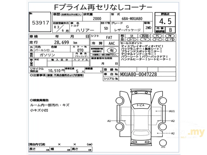 2021 Toyota Harrier G SUV