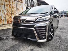 Full Spec - Year 2019 Toyota Vellfire 2.5 (A) ZG Pilot Seat JBL - Unreg - 3 Led