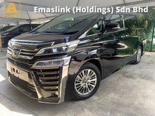 2018 Toyota Vellfire 2.5 ZA New Facelift Full Spec Unregister JBL Home Theater 360 Surround Camera Twin Sunroof Pwr Boot 2Pwr Door BSM DIM PCS LTA ICS