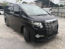 2016 TOYOTA ALPHARD 2.5 SC SUNROOF FULL SET ALPINE BIG MONITOR / FULL LEATHER SEAT UNREG 16