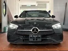 2023 Mercedes-Benz C200 1.5 Avantgarde Sedan 14k Mileage 8Y WARRANTY Black Hitam NFL AMG