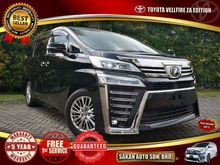 2018 Toyota Vellfire 2.5 Z A Edition MPV **PRICE Included SST**CLEARANCE SALES**RADAR CRUISE CONTROL**2 POWER DOOR**ROOF MONITOR**UNREG**JAPAN SPEC