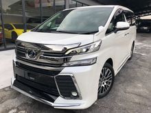2016 Toyota Vellfire 2.5L(A) ZG. *(0% GST.)* SUNROOF. MODELLISTA BODYKiT.