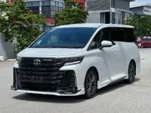 2024 Toyota Vellfire 2.4 Turbo Z Premier MPV Japan Spec Unreg GR Body Kit Low Mileage Auto Side Step Sun Set Brown Interior 6 Seater Sun Roof
